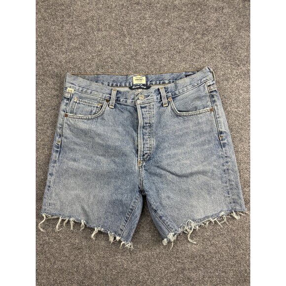 Citizens of Humanity Shorts Womens 28 Bailey Denim Cutoff Button Fly Made USA - Picture 1 of 9